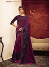 Wine Colour Latest Fancy Designer Party Wear Embossed Fancy Velvet Sequins Lycra Saree Collection 11317